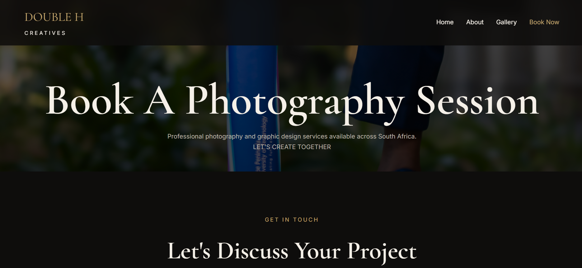 double H website screenshot